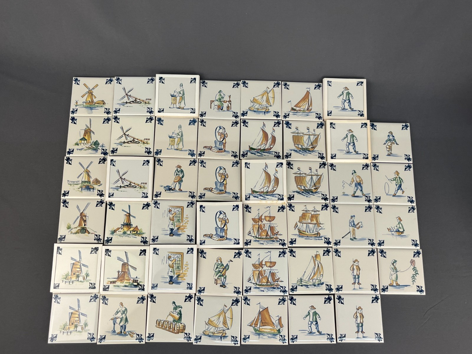 46 Vtg KLM Airline Business Class Delft Polychrome 3 46 Vtg KLM Airline Business Class Delft Polychrome 3