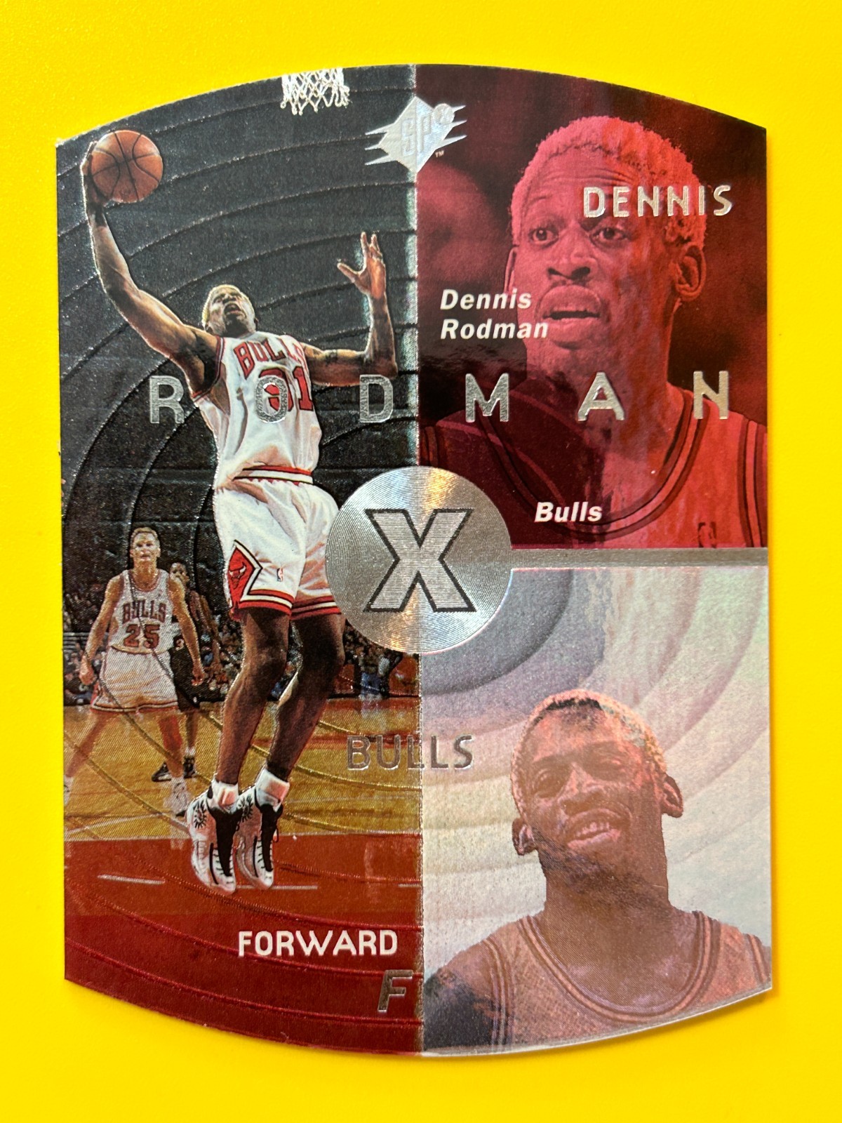 Upper Deck 1997-98 SPx Dennis Rodman Die-Cut #8 Chicago Bulls NBA Upper Deck 1997-98 SPx Dennis Rodman Die-Cut #8 Chicago Bulls NBA