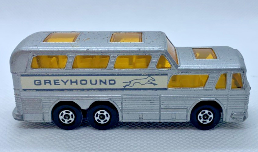 1971🚗MATCHBOX/LESNEY🚙66-1SF COACH GREYHOUND BUS Silver SUPERFAST🚨EXCELLENT🔥