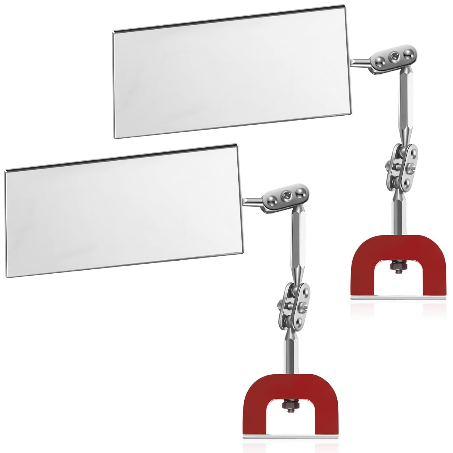 2 Pcs Inspection Mirrors Magnetic Base 4 X 2 Inch 360° Adjustable 2 Pcs Inspection Mirrors Magnetic Base 4 X 2 Inch 360° Adjustable