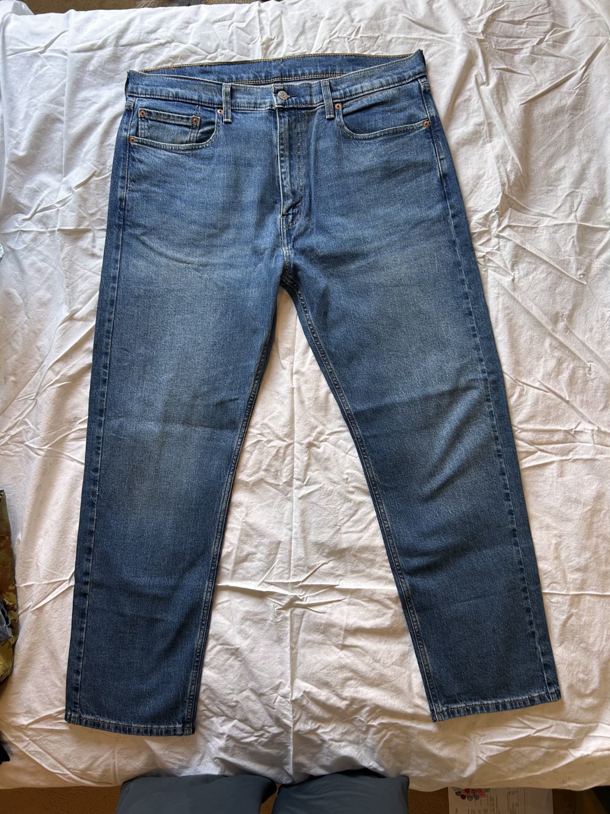 Levi\'s 505 Regular Fit Jeans Mens 38x32 Blue Excellent Straight Leg Denim Levi\'s 505 Regular Fit Jeans Mens 38x32 Blue Excellent Straight Leg Denim