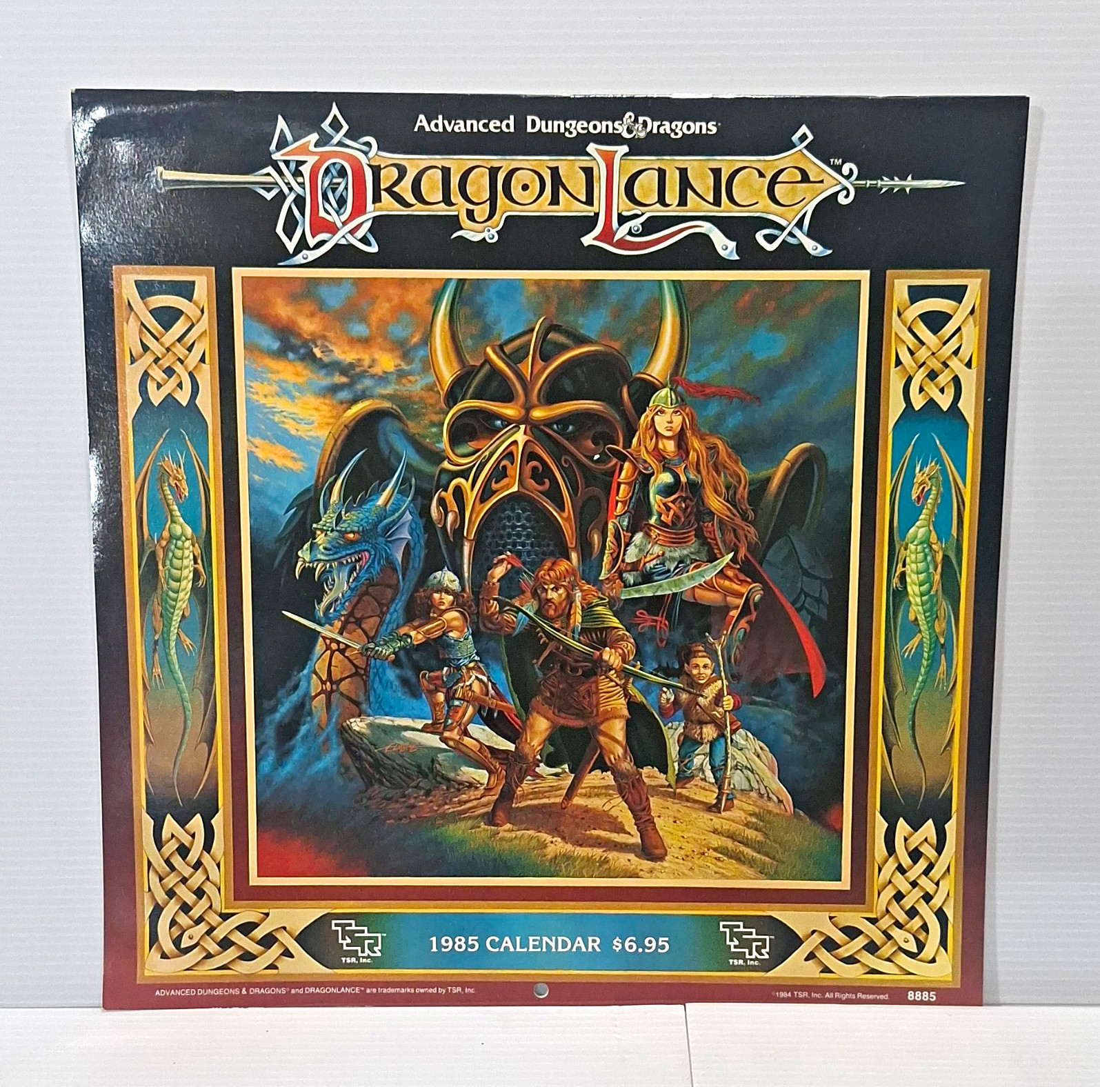 Advanced Dungeons & Dragons AD&D Dragonlance 1985 Wall Calendar