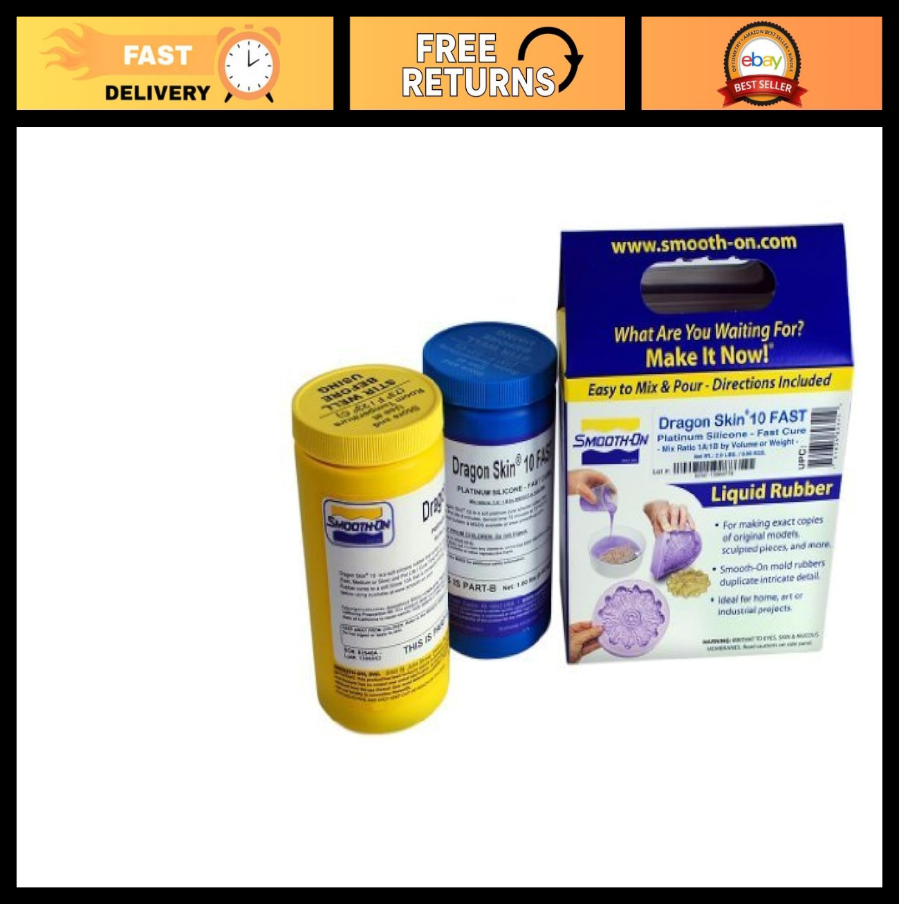 High-Performance Silicone Rubber Compound - Fast Addition Cure, Pint Size