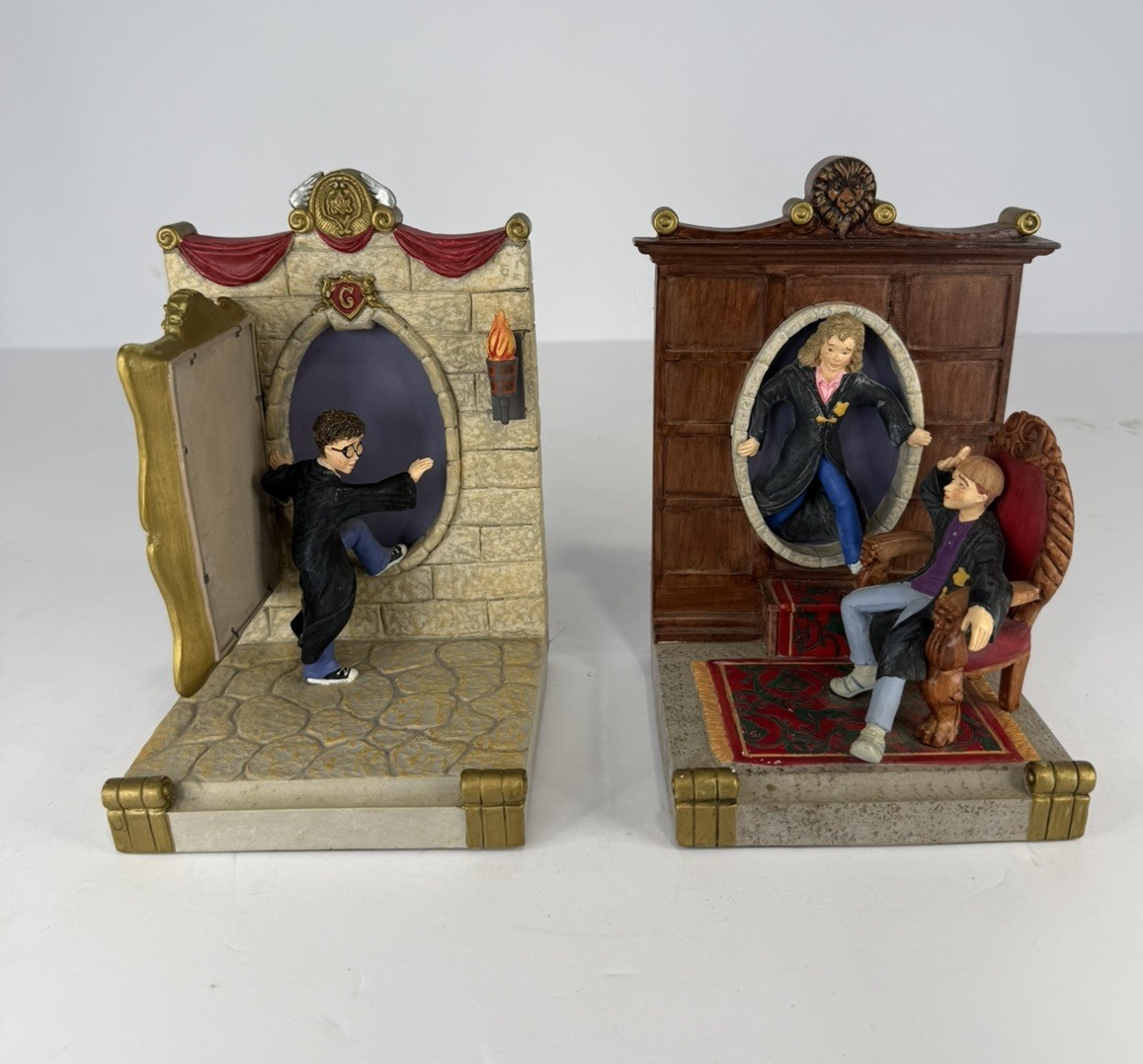 Vintage Harry Potter Chamber of Secrets Bookends WB Hallmark 2000 Book Ends