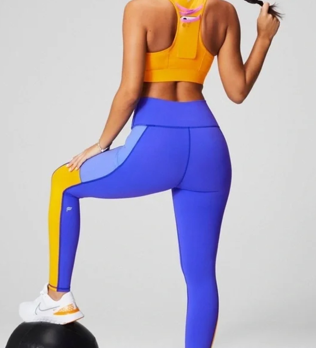 Fabletics Define High Rise Waisted On The Go Powerhold Leggings Pockets Medium