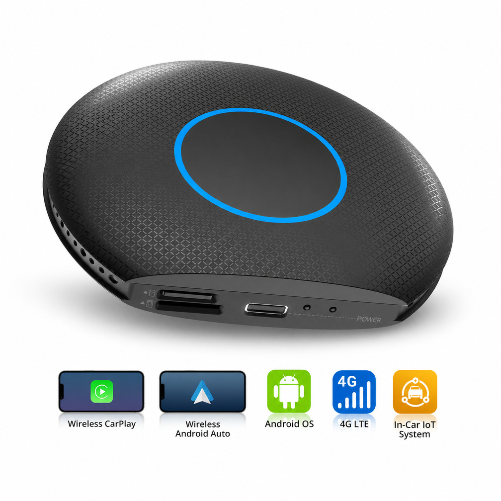 ATOTO Android OS  AI Box Wireless CarPlay& Android Auto Adapter Plug&Play 4G LTE