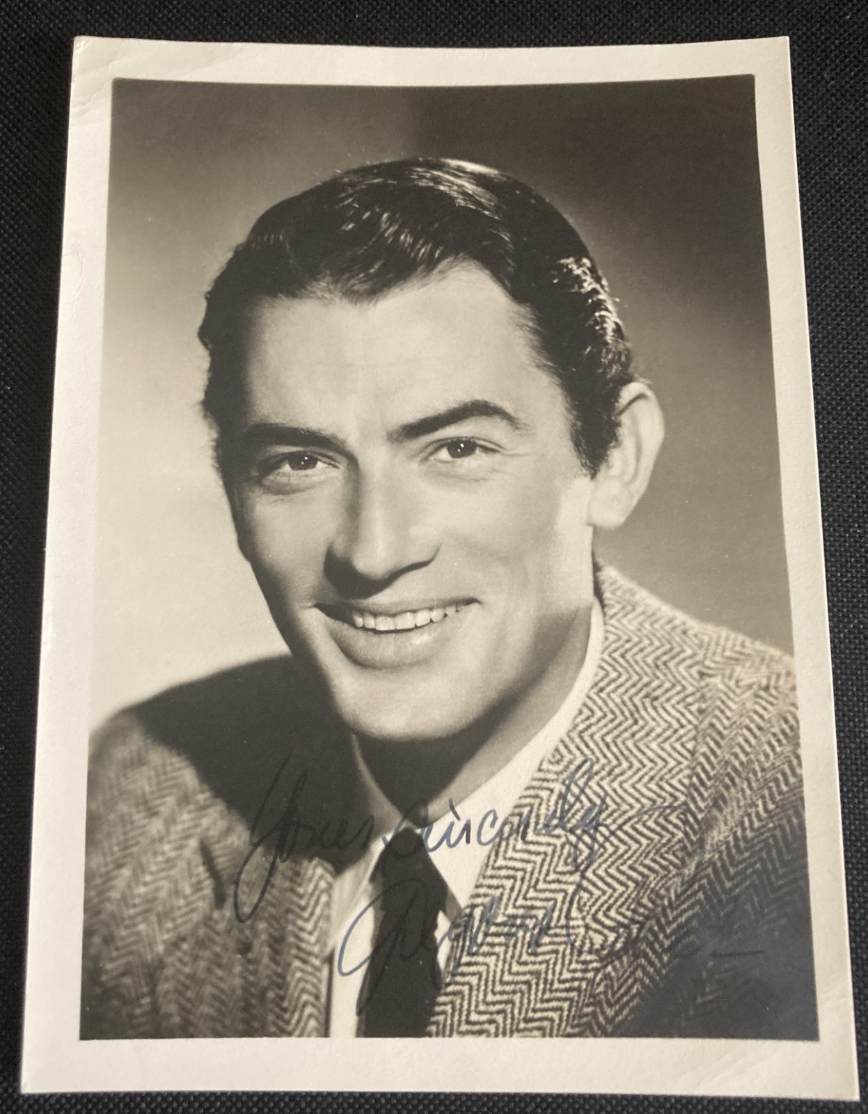 Gregory Peck autographed vintage photo of Hollywood legend