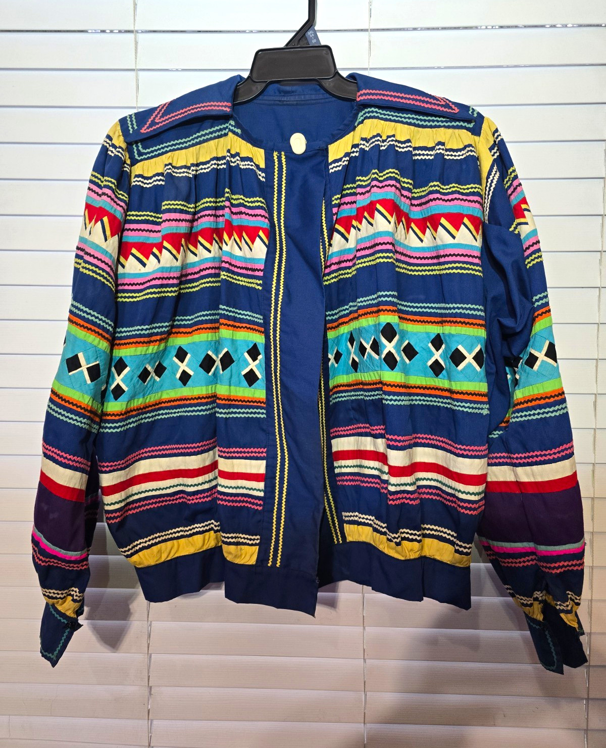Authentic Handmade Vintage Seminole Indian Patchwork Jacket
