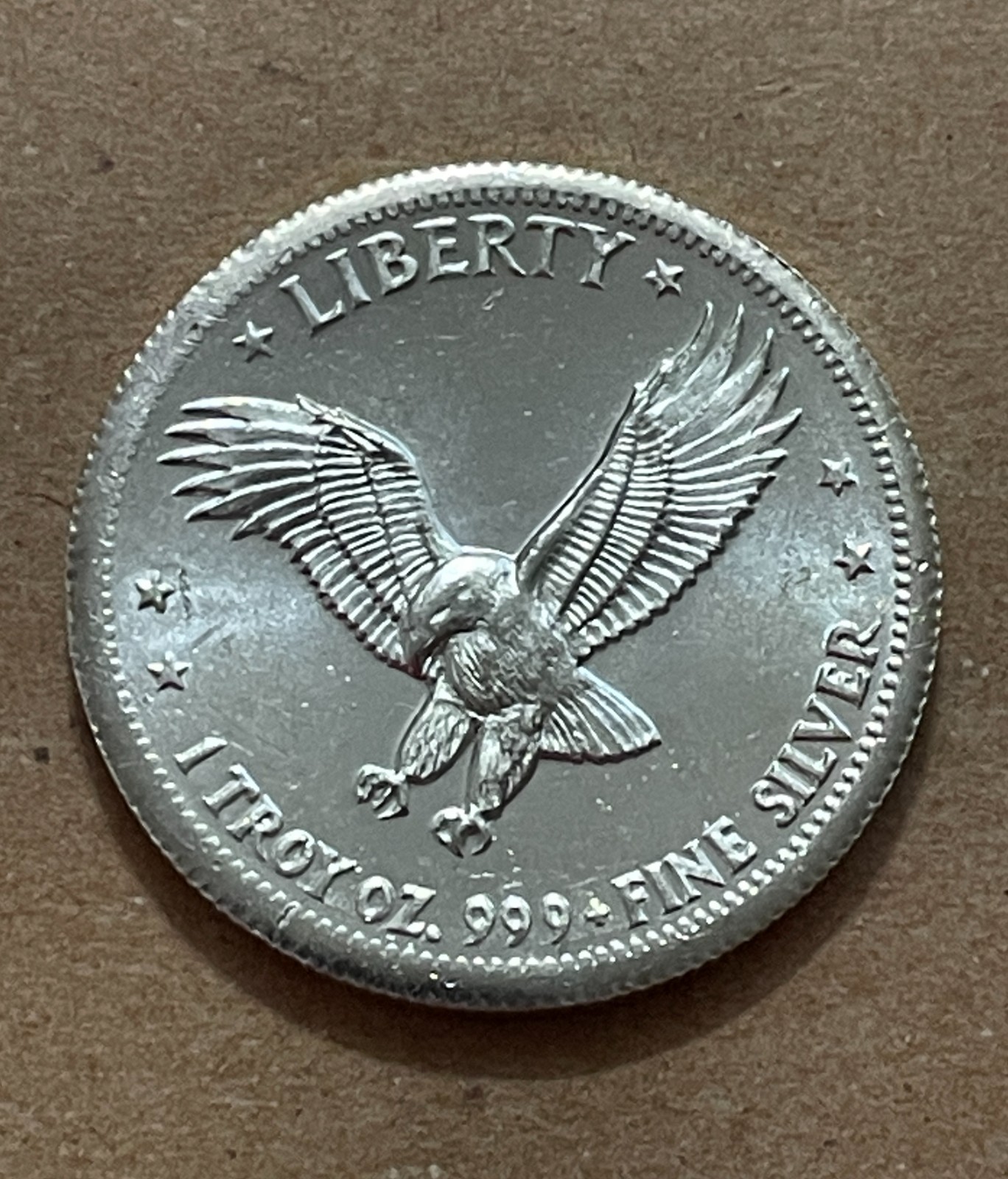 Vintage 1981 Hoffman and Hoffman Liberty Eagle .999 Fine Silver 1 oz round coin