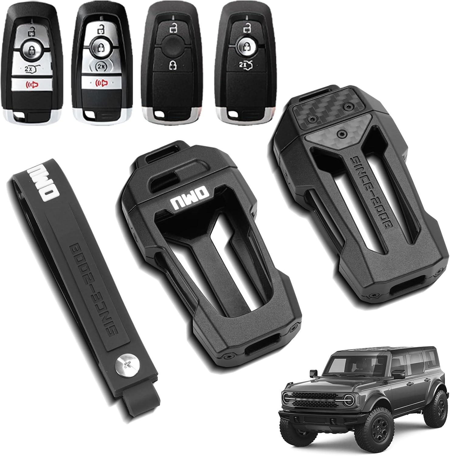 OMU Aluminum Key Fob Cover Case for Ford Bronco / Bronco Sport / F-150 Explorer
