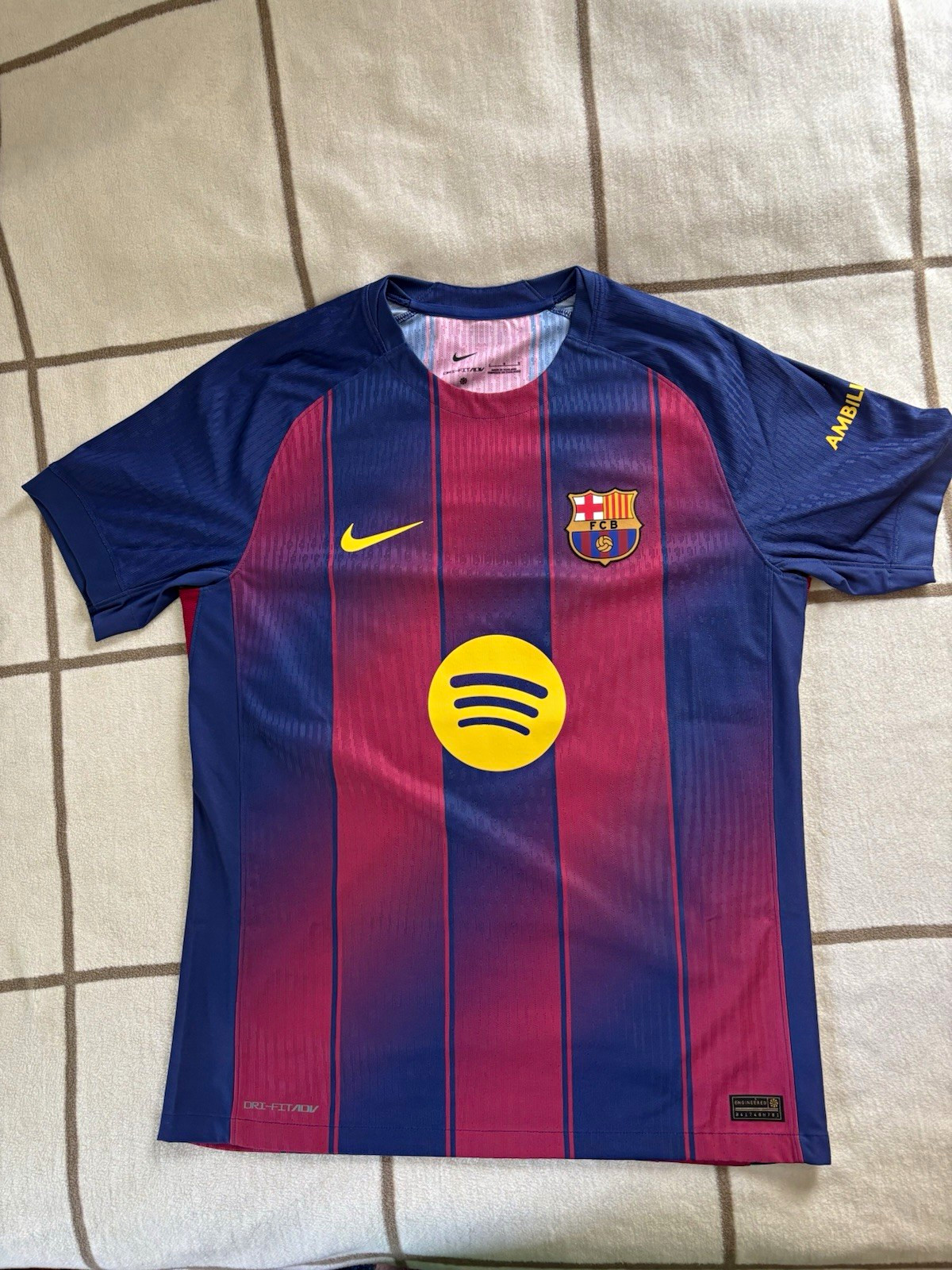 Nike FC Barcelona Authentic Match Football/ Soccer Jersey Dri-FIT Size L