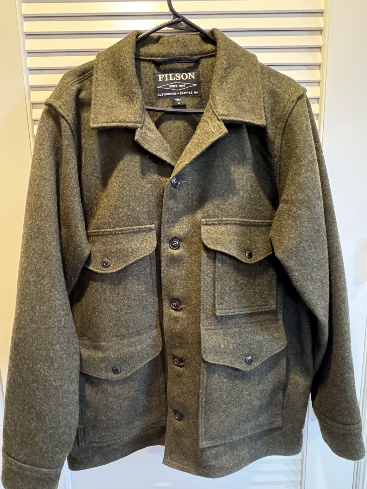Vintage Filson Mackinaw Wool Cruiser Jacket - MADE IN USA of US Wool