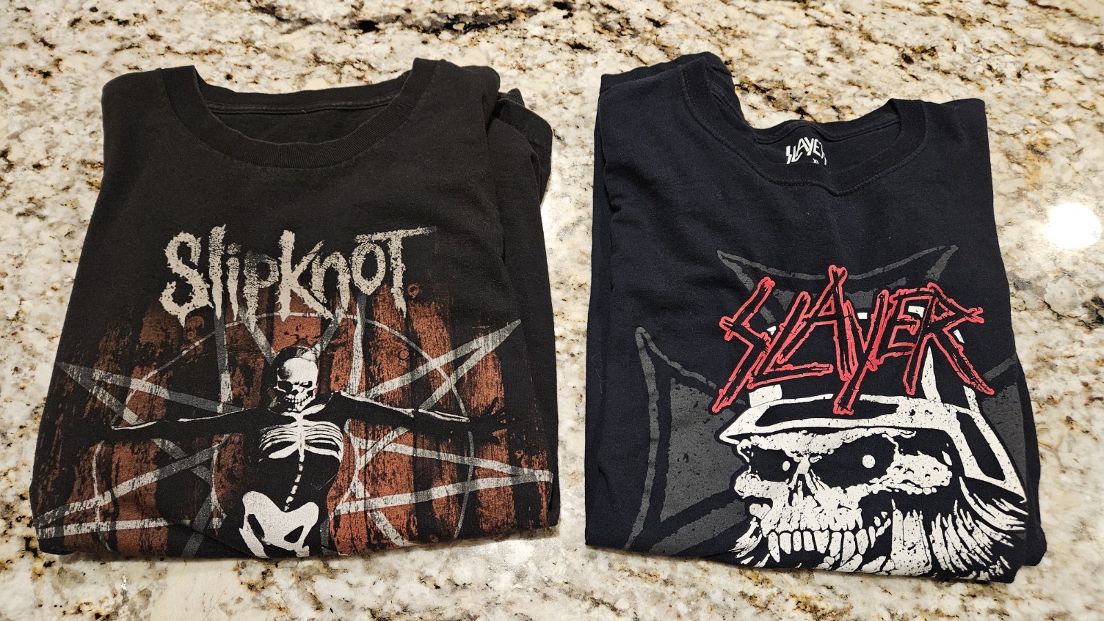 Slayer & Slipknot Adult Size XL Graphic Heavy Metal T-Shirts - See Pics READ