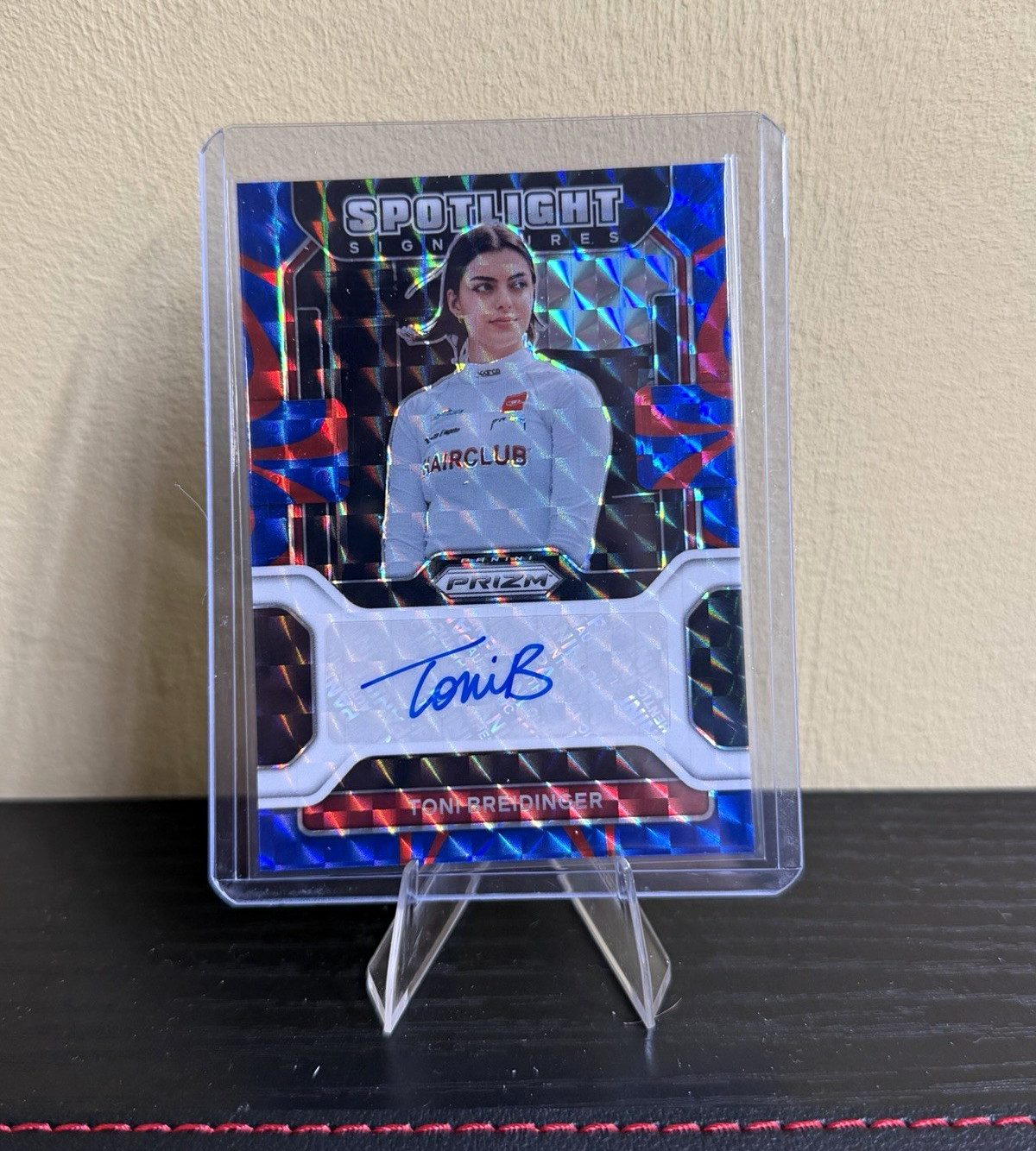 Panini 2022 Prizm Racing Toni Breidinger Spotlight Signatures Auto Blue /99 Panini 2022 Prizm Racing Toni Breidinger Spotlight Signatures Auto Blue /99