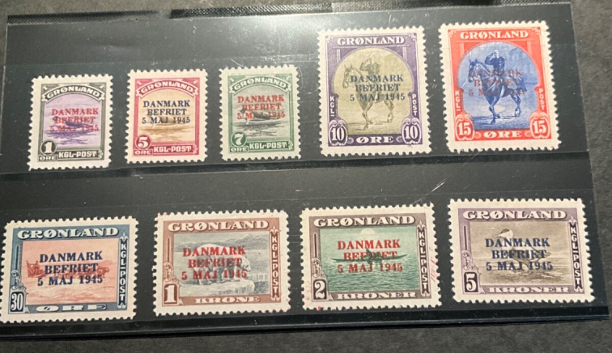 Stamps Greenland Scott #19-27 hinged