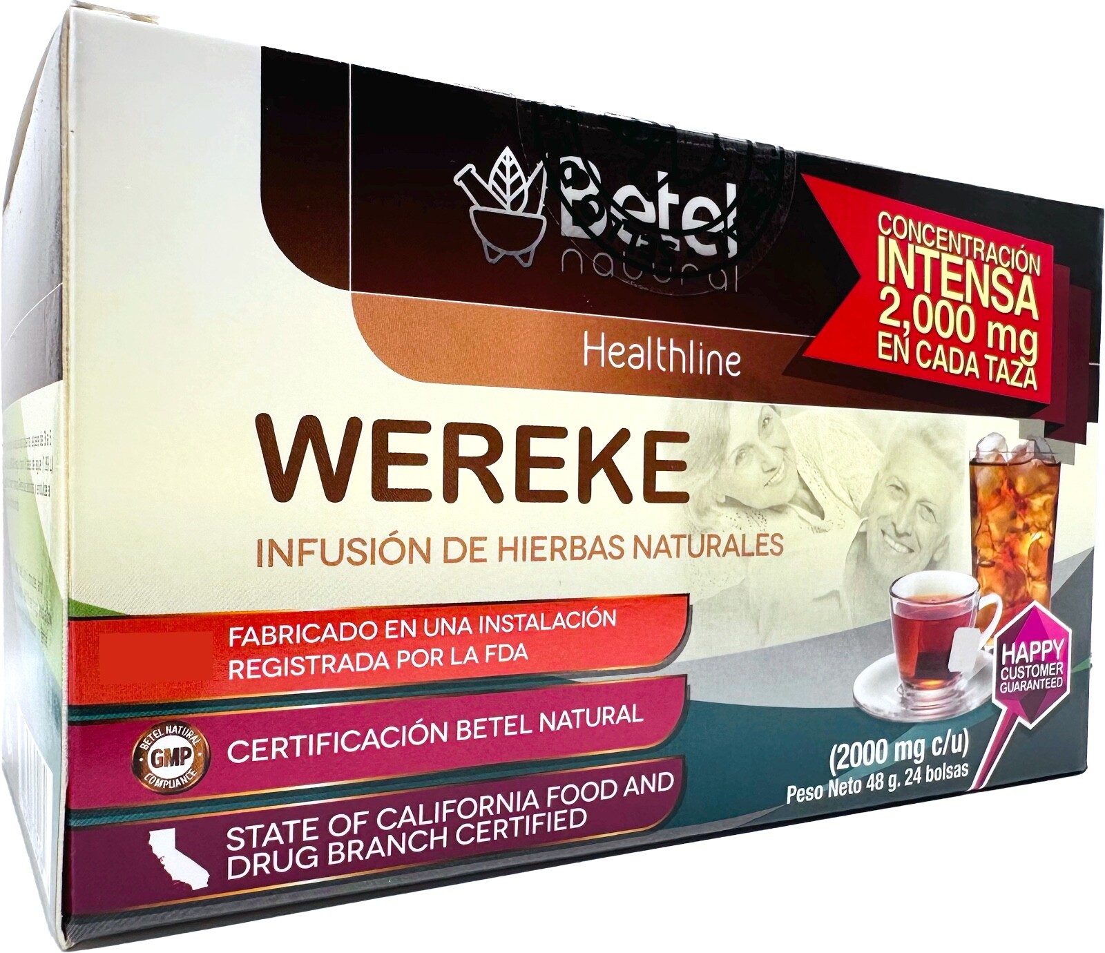 Premium Wereke Tea By Betel Natural - Soporte Natural para la Glucosa - 2 Gramos