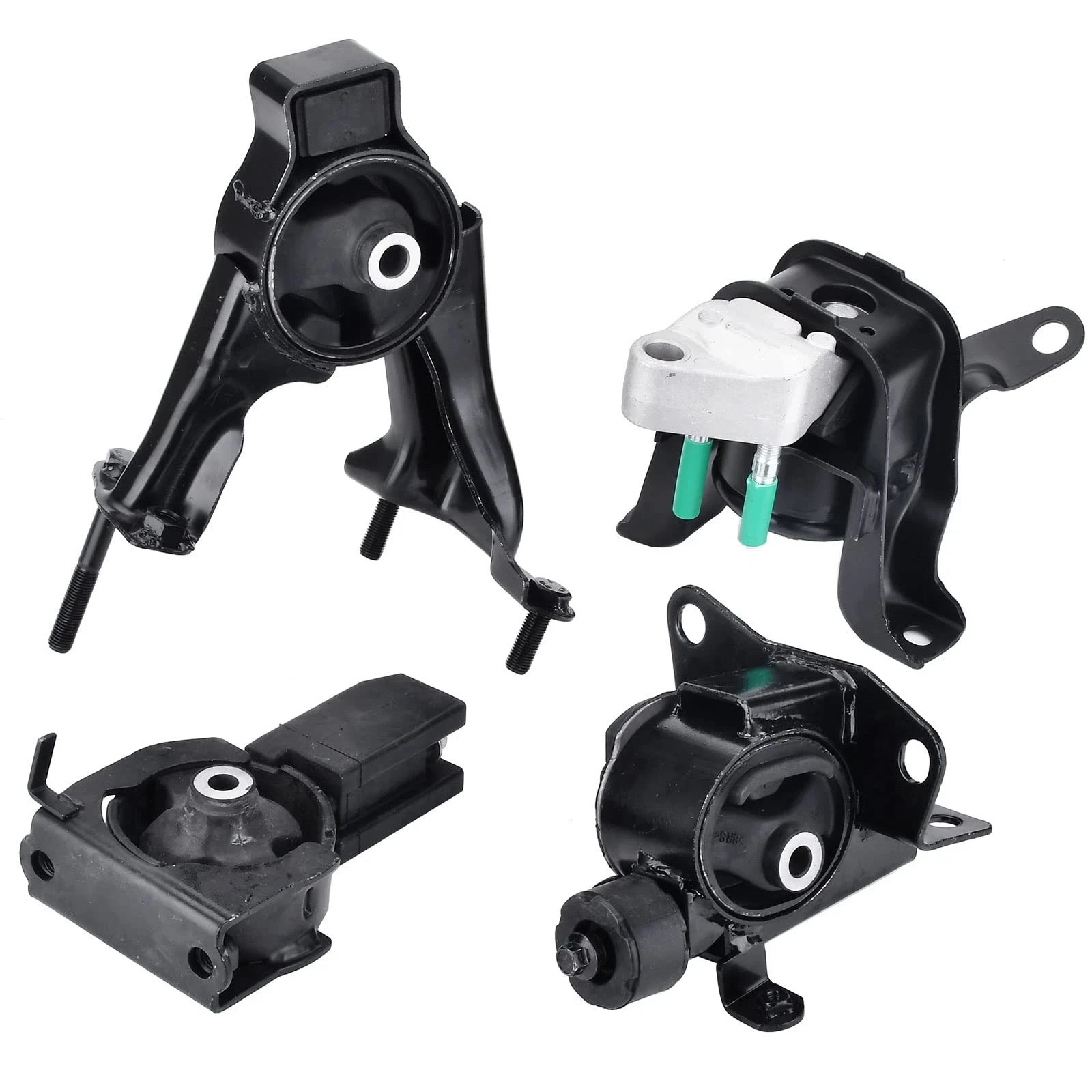 4PCS Engine Motor Transmission Mount Kits 2003-2008 Corolla 1.8L, Black