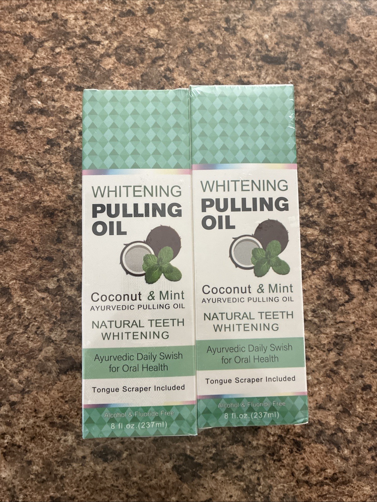 Aliver Whitening Pulling Oil Coconut Mint 8 fl oz Pack of 2 Exp 27