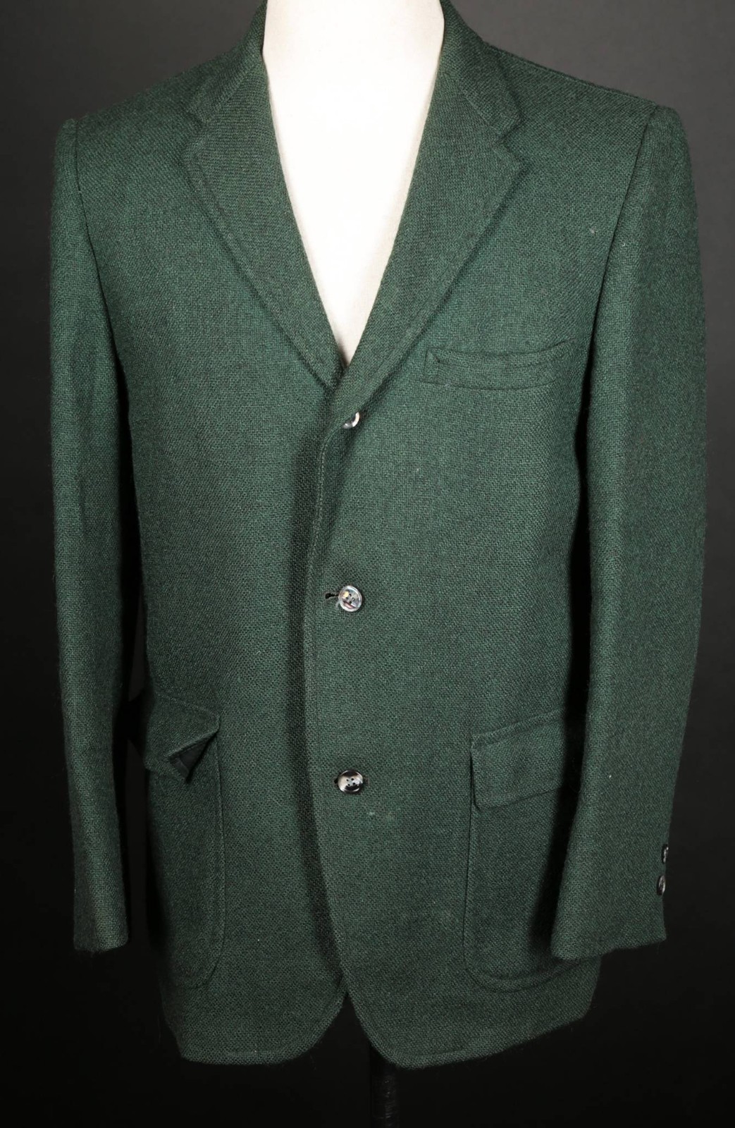 Vintage 1960s Stanley Blacker Wool Hopsack Sport Coat