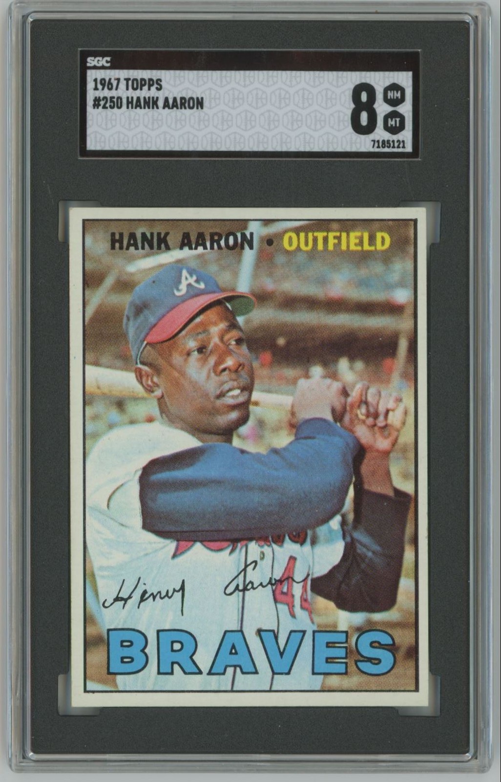 1967 Topps Hank Aaron SGC 8 Atlanta Braves #250 A43