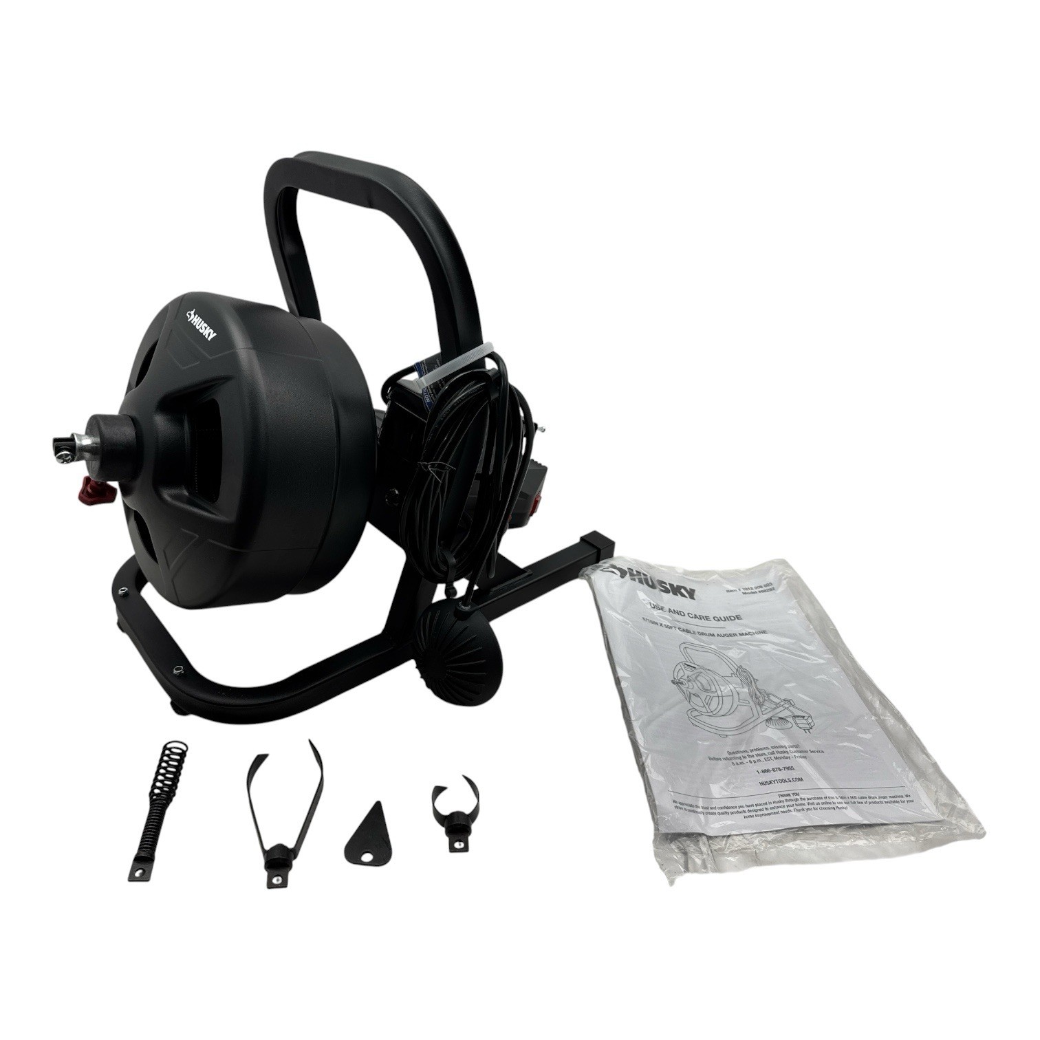 Husky  5/16inX50ft Cable Drum Machine Auger For Drain Cleaning 1012906603 (OB)