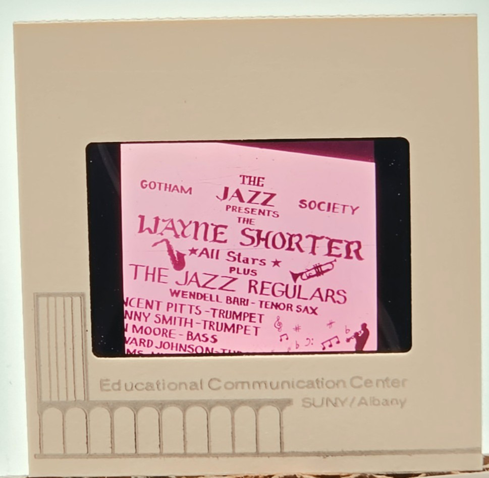 Vintage 35mm Slide Wayne Shorter Jazz Regulars Wendell Harrison Concert Flyer