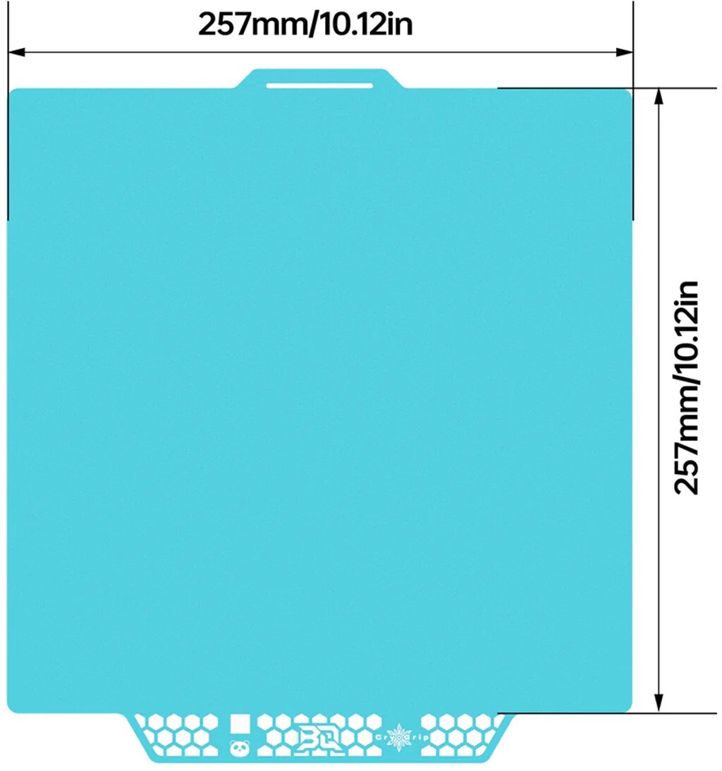 CryoGrip Pro Glacier Double-sided Build Plate 257x257mm BambuLab P1P P1S X1C A1