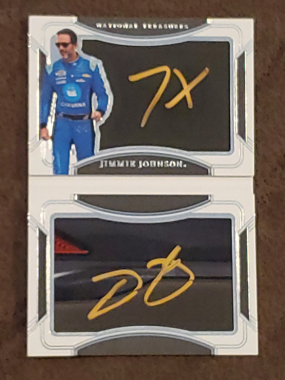 Jimmie Johnson 2023 National Treasures Jumbo Sheetmetal Tire Booklet AUTO 7xAUTO