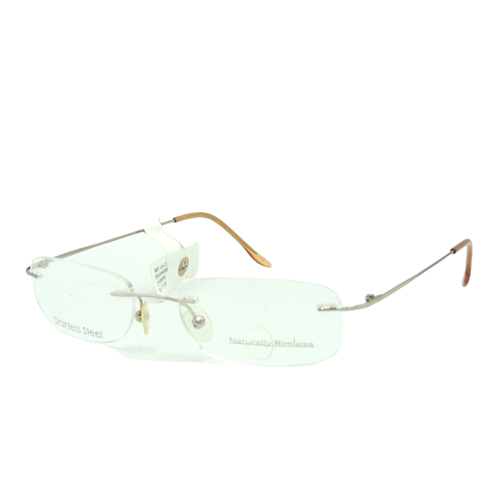 Naturally Rimless NR 104 Champagne Eyeglass Frame 50 17 135