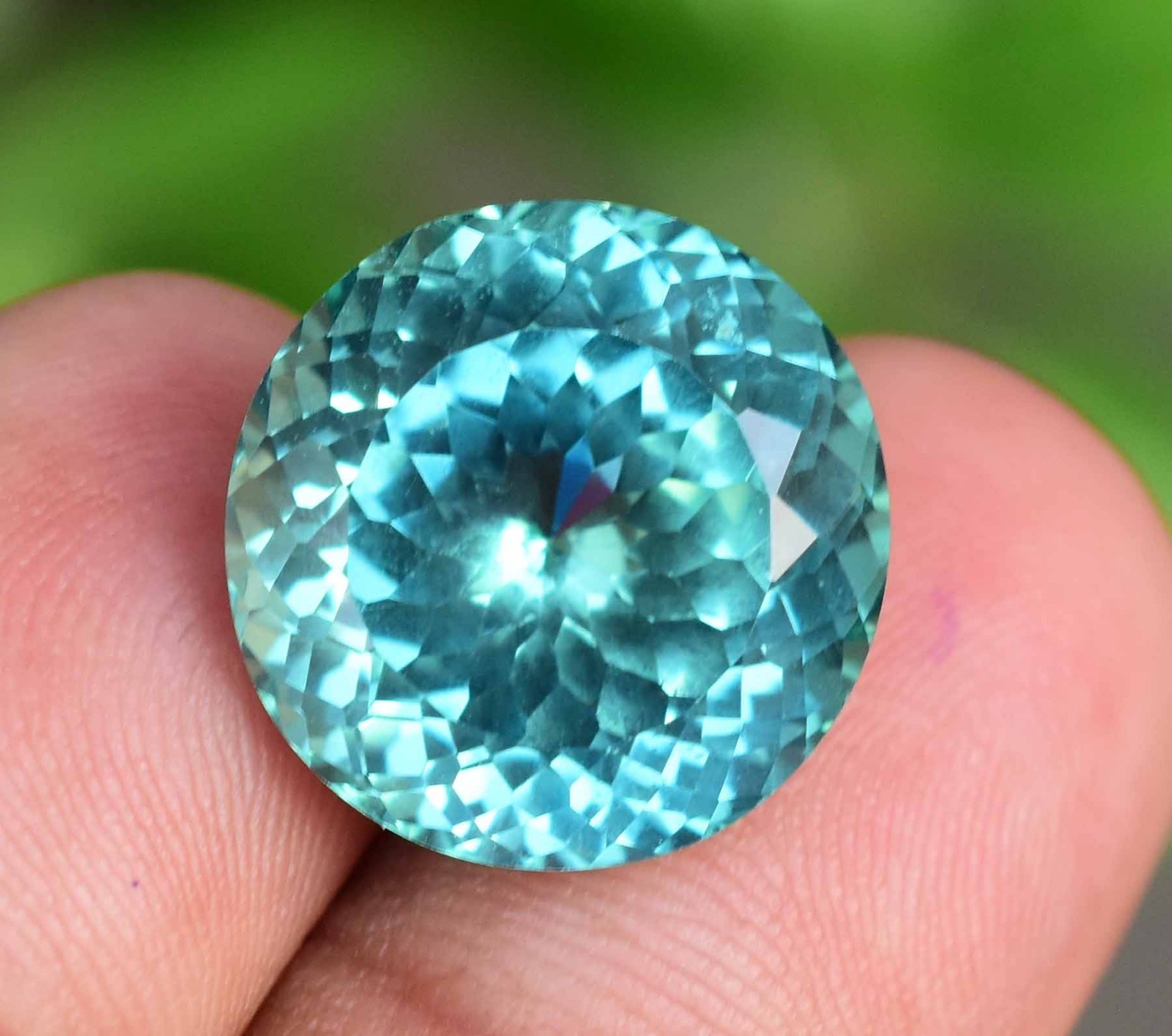 Natural Serendibite 17.45Ct Green Bluish Unheated Certified Round Loose Gemstone