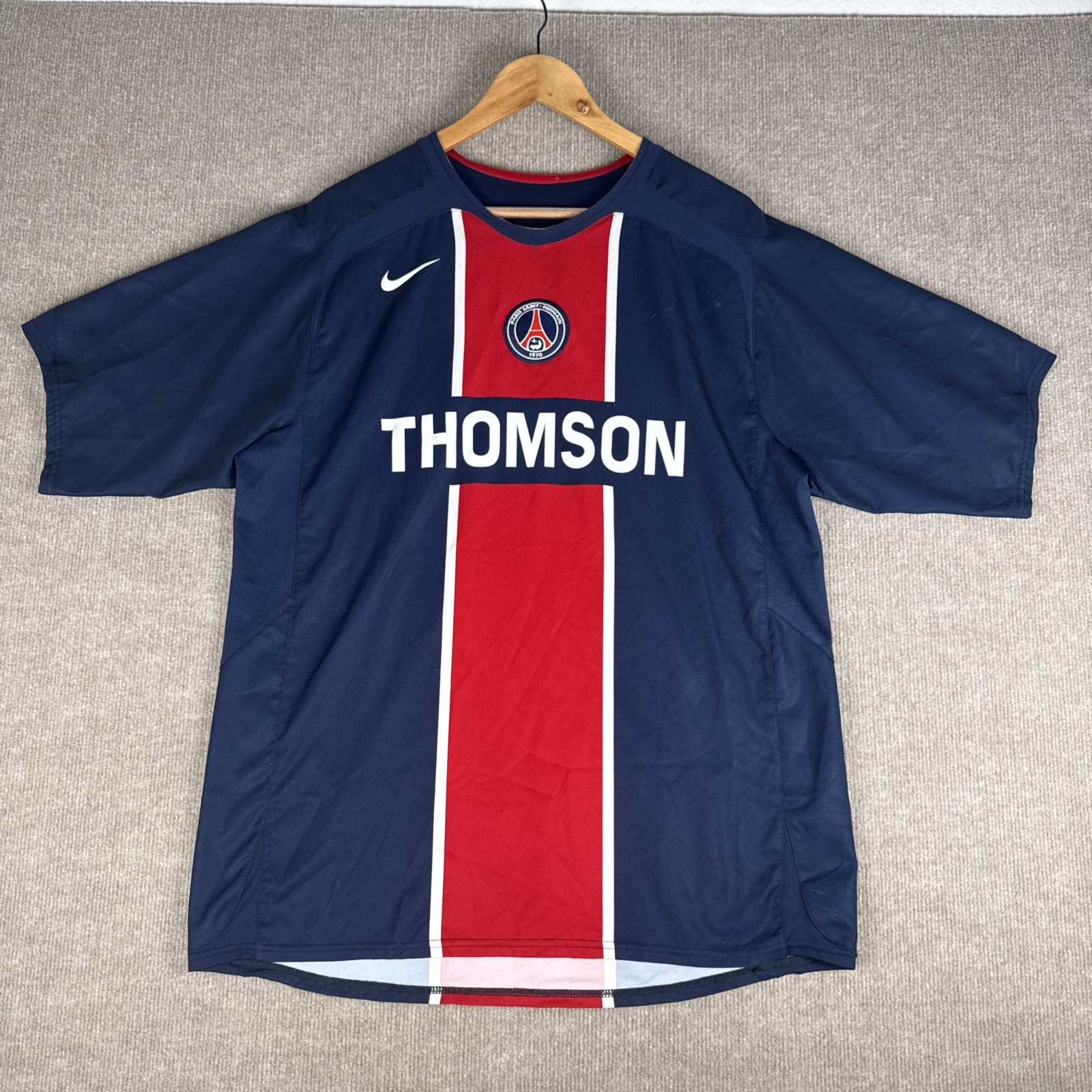 NWT PSG PARIIS SAINT GERMAIN 2005 2006 HOME FOOTBALL SHIRT JERSEY Blank Size L NWT PSG PARIIS SAINT GERMAIN 2005 2006 HOME FOOTBALL SHIRT JERSEY Blank Size L