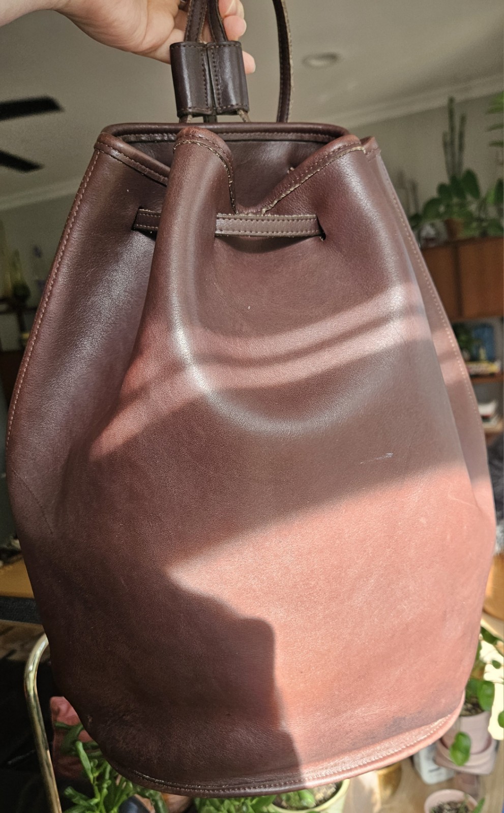 Vintage Coach Sling Bag Mahogany Brown Style No. 9929 Vintage Coach Sling Bag Mahogany Brown Style No. 9929