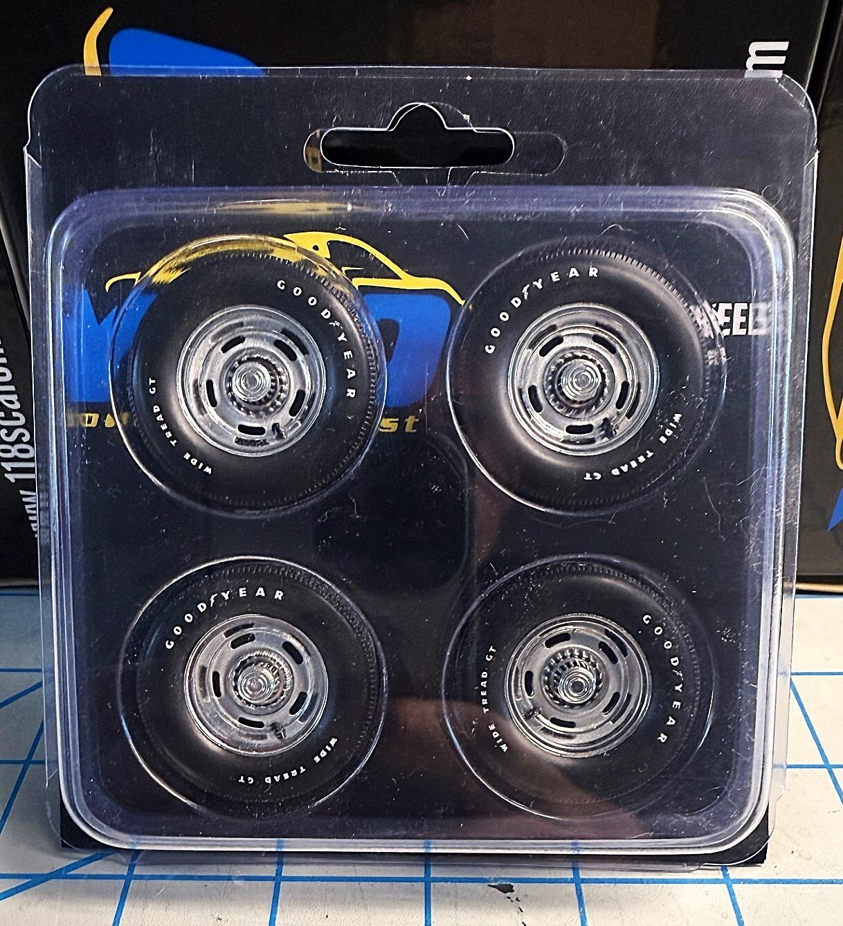 1/18 scale, YCID, STOCK, Chevy Rally Wheel, Tire and Wheel Set, 