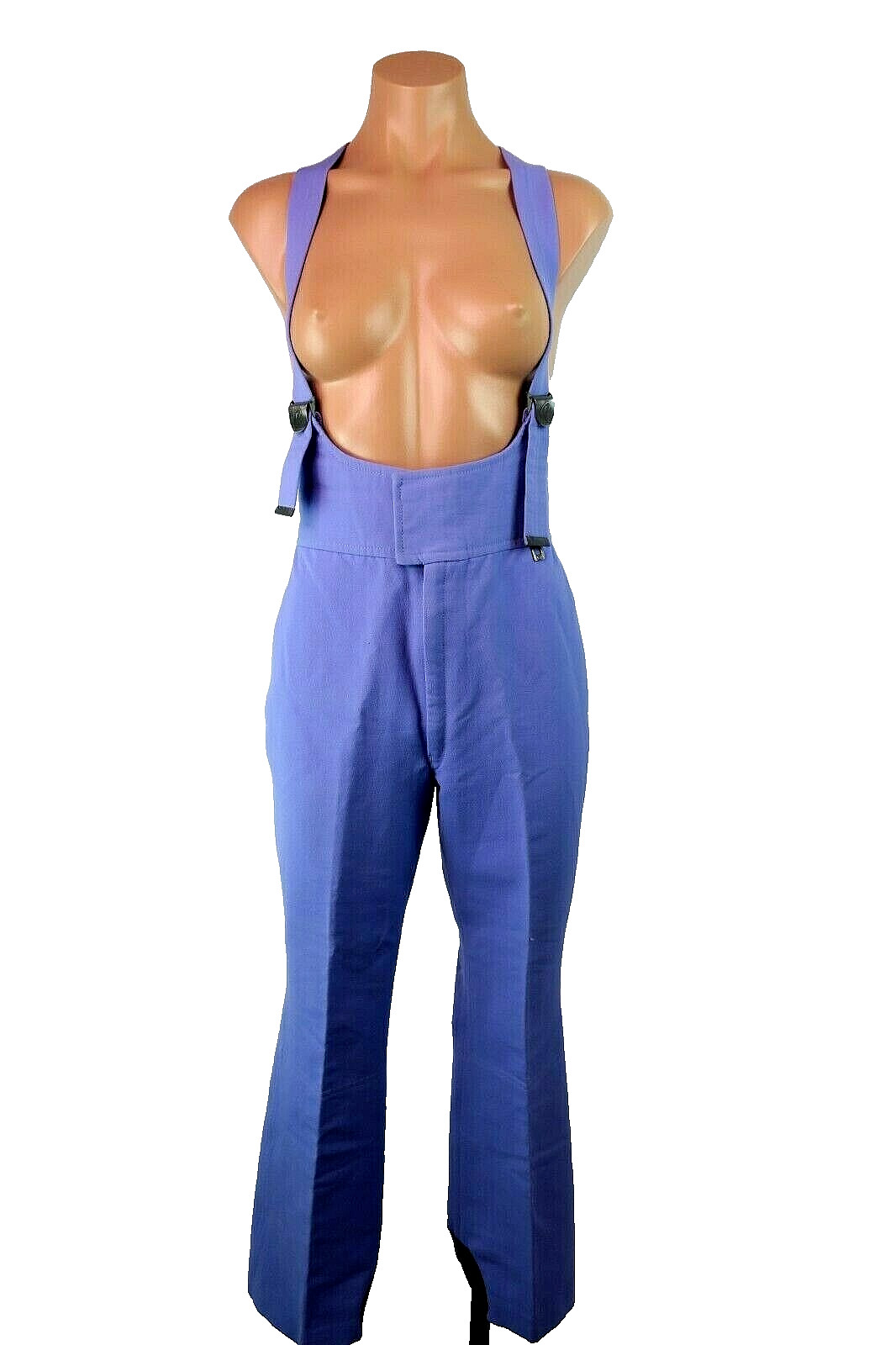 Vtg 80s ROFFE Periwinkle Slalom SKI BIB Snow Pants suit Padded Leg Womens 10 Vtg 80s ROFFE Periwinkle Slalom SKI BIB Snow Pants suit Padded Leg Womens 10
