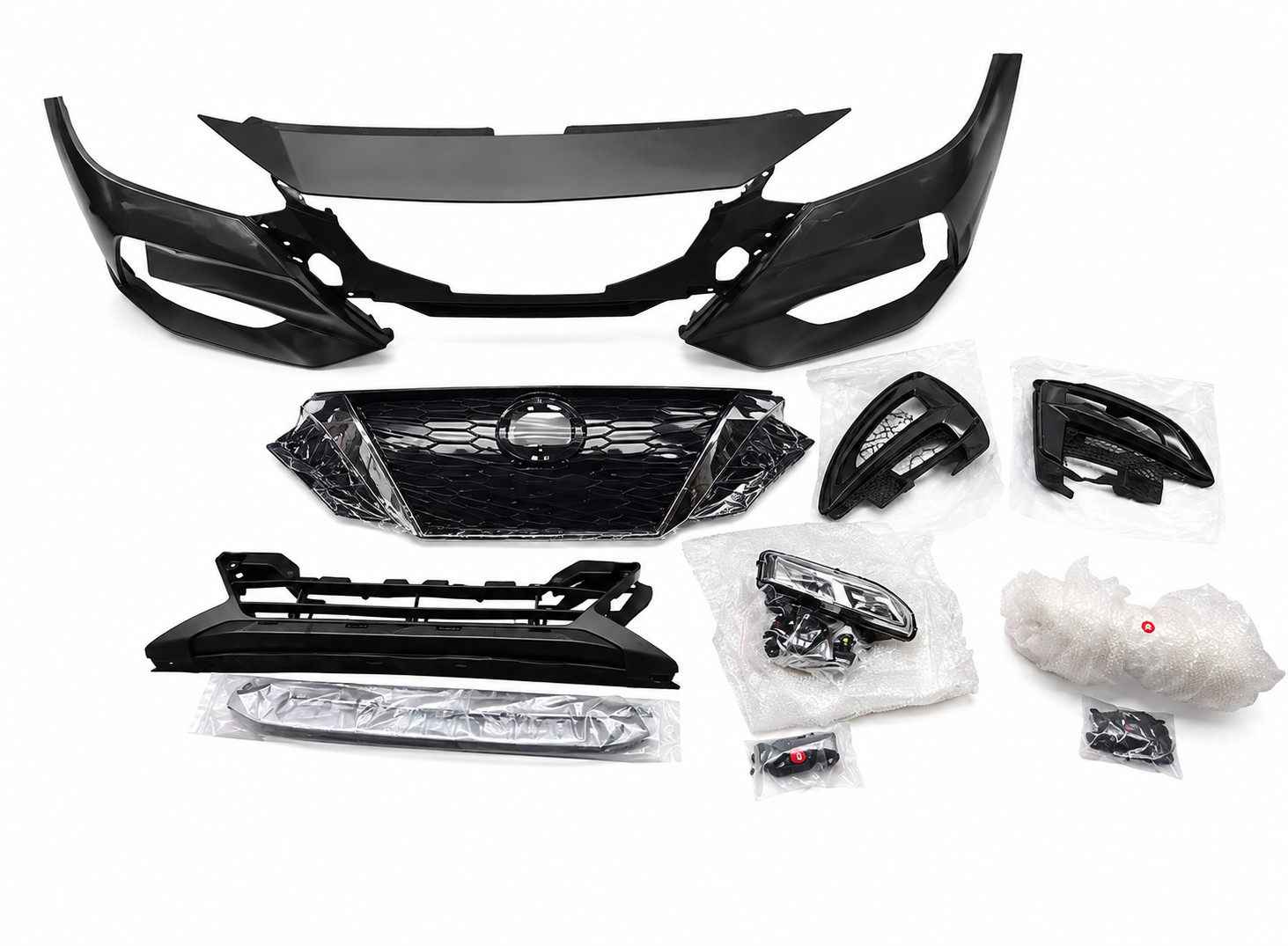 2020-2023 Nissan Sentra s sv sr front bumper kit assembly with grill & fog light