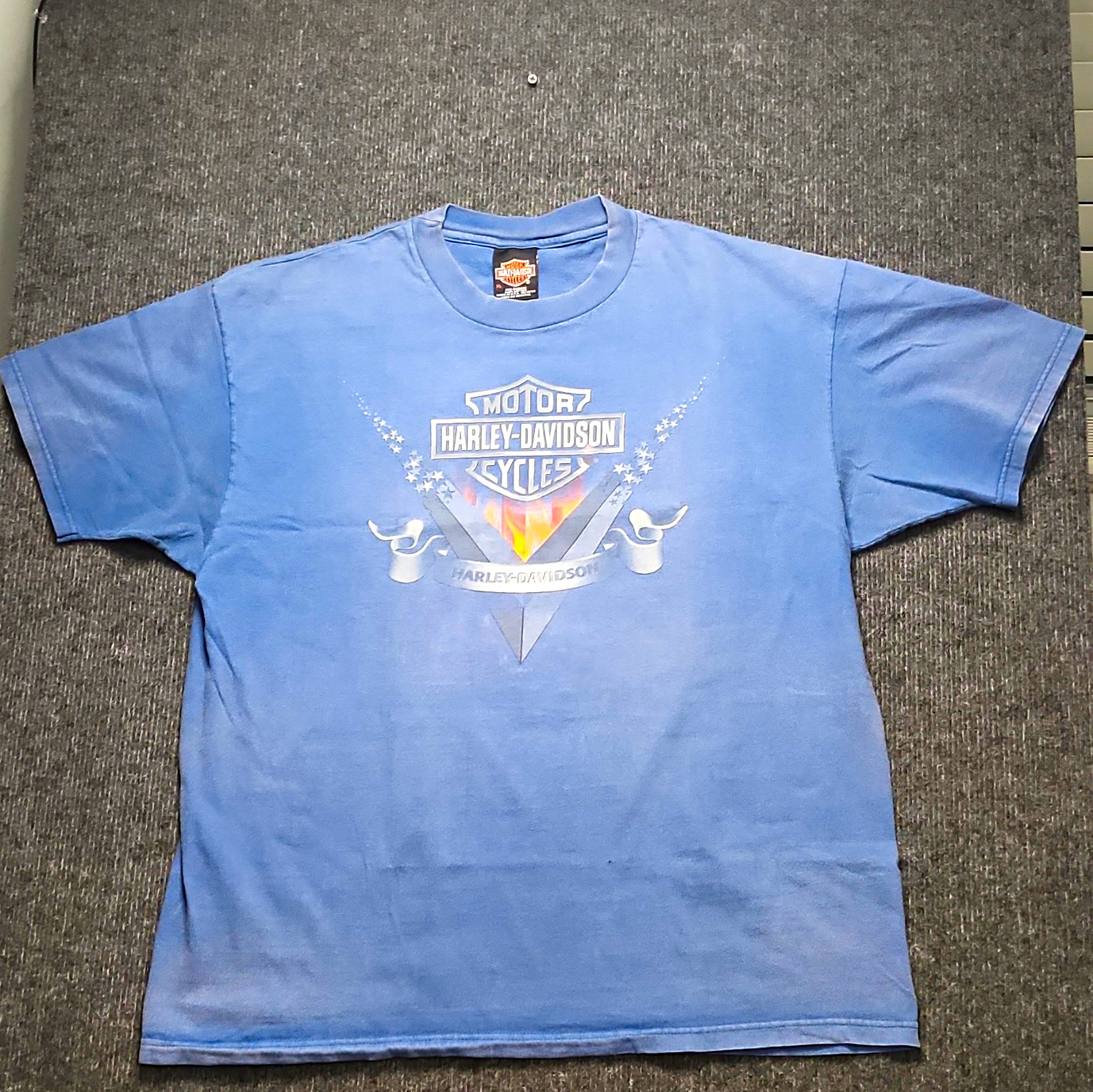 Vtg 1998 HARLEY DAVIDSON Shirt XL Benjys Huntington WV Faded Hanes Beefy T Tee