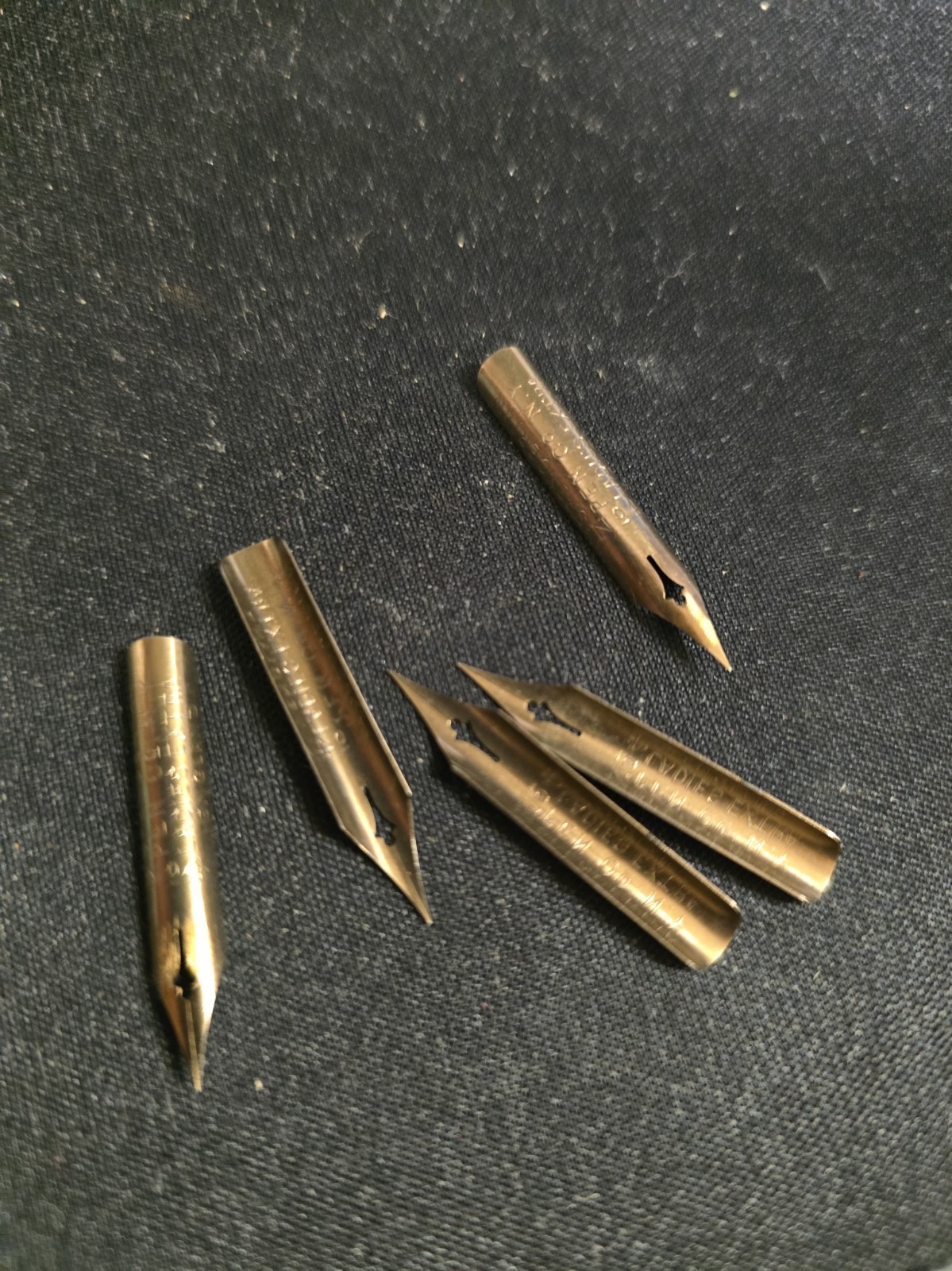 5 Vintage Spencerian Pen Co No 4 Ladies Fine Steel Dip Pen Nibs NY Calligraphy