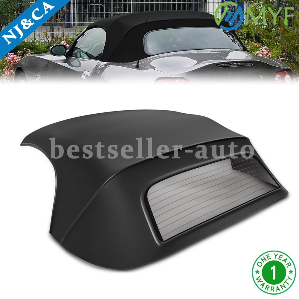 Black Convertible Soft Top w/Heated Glass Window for 2003-2008 BMW Z4 E85