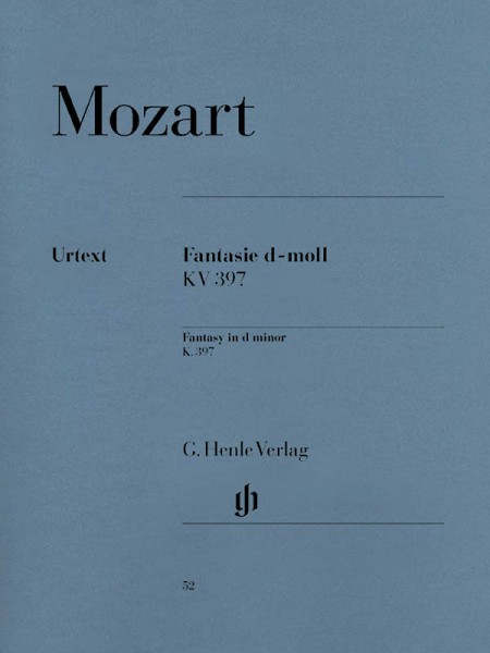 Mozart Fantasy D minor K397 385g Sheet Music Piano Solo NEW 051480052