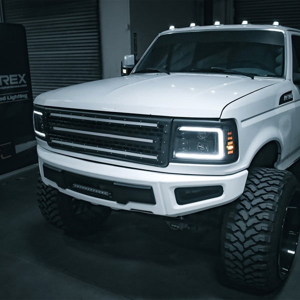AlphaRex α-Black Pro Projector Headlights For 1992-1996 Ford F150 F250 Bronco