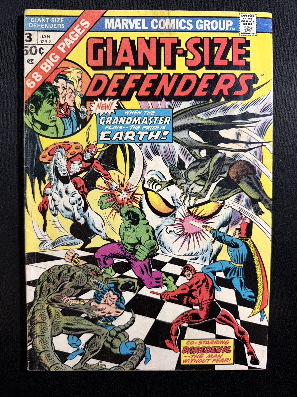 Giant-Size Defenders #3 Marvel 1975 First Korvac Jim Starlin Cover VG *A17