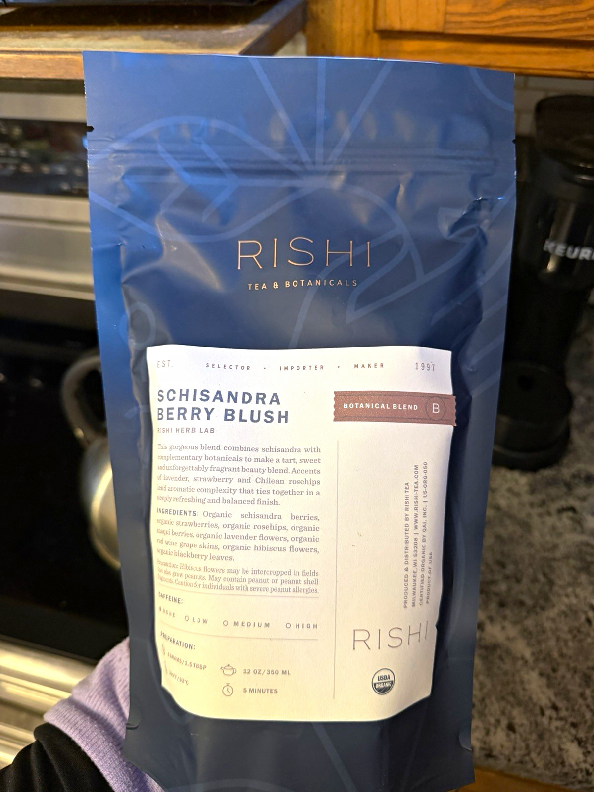 Rishi Schisandra Berry Blush Loose Leaf Botanical Tea, USDA Organic Rishi Schisandra Berry Blush Loose Leaf Botanical Tea, USDA Organic