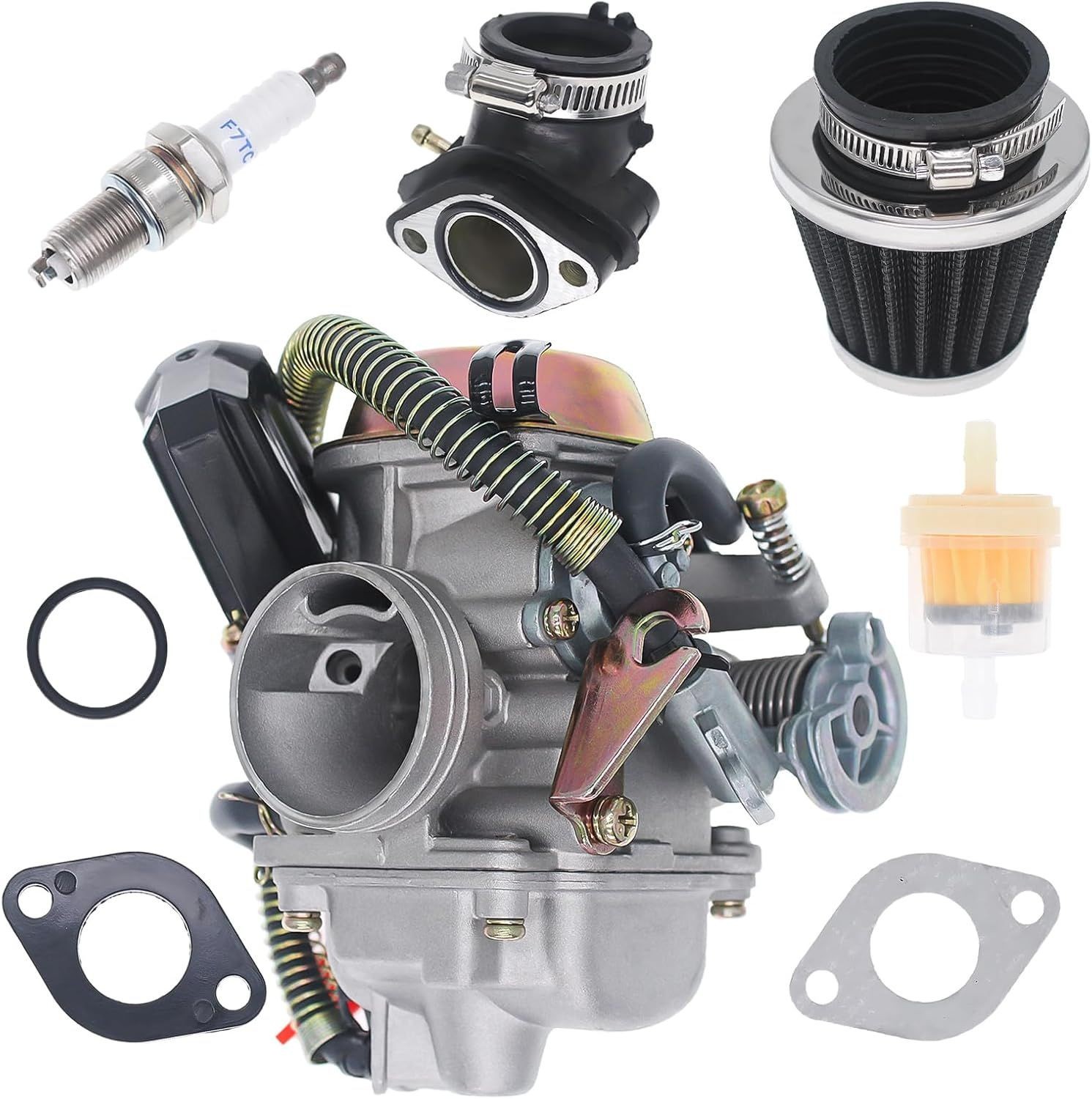 PD24J GY6 Carburetor 150cc 125cc 152QMJ 157QMJ Engines Electric Choke 24mm