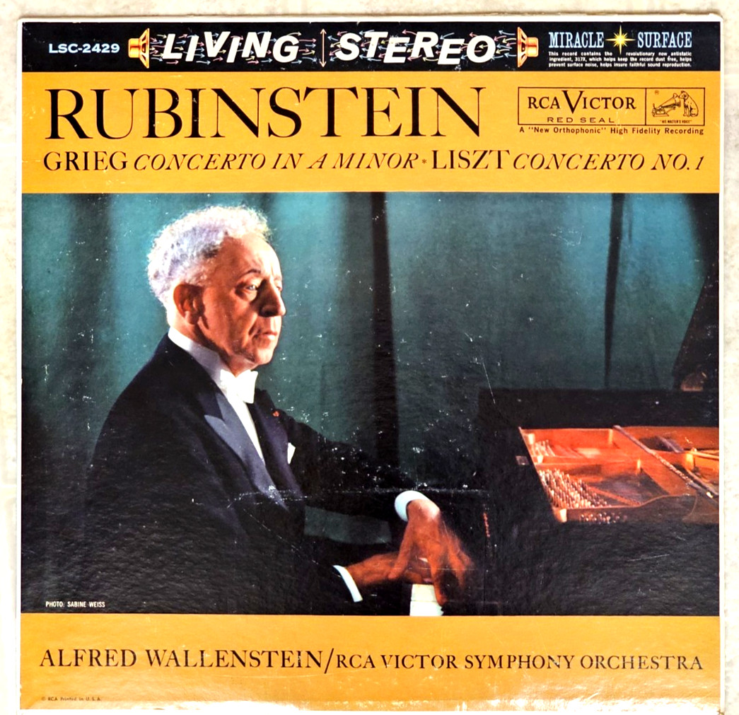 GRIEG- Concerto/LISZT Concerto No 1- RUBINSTEIN/WALLENSTEIN/RCA SYM. RCA 2429