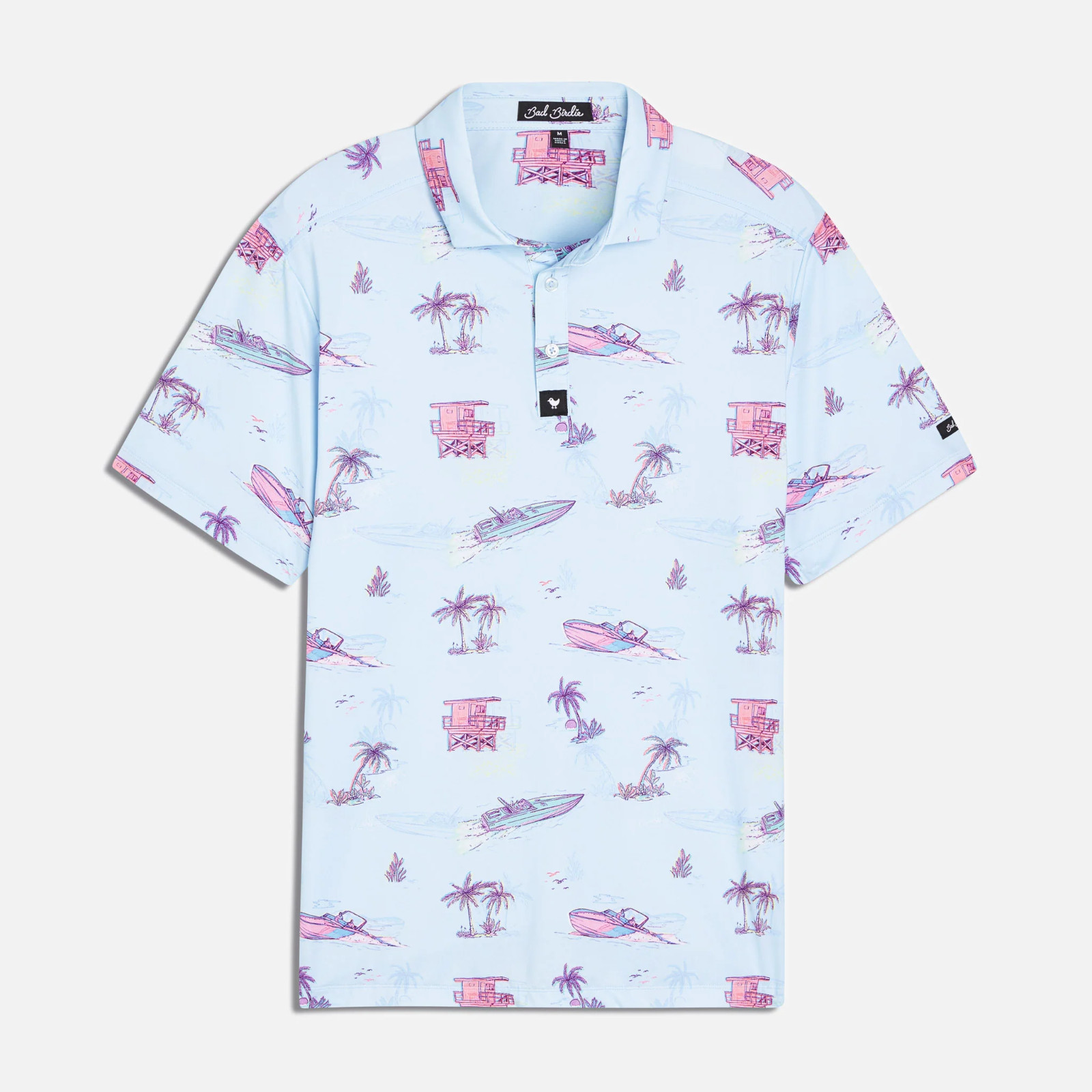 RARE/RETIRED Bad Birdie Men\'s Golf Polo | Yacht Rock |  Large | NWT