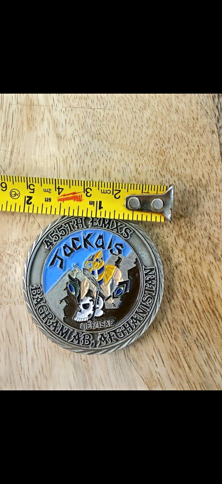 RARE USAF 455th EMXS Jackals Bagram AB Afghanistan Challenge Coin OEF ISAF Maint RARE USAF 455th EMXS Jackals Bagram AB Afghanistan Challenge Coin OEF ISAF Maint