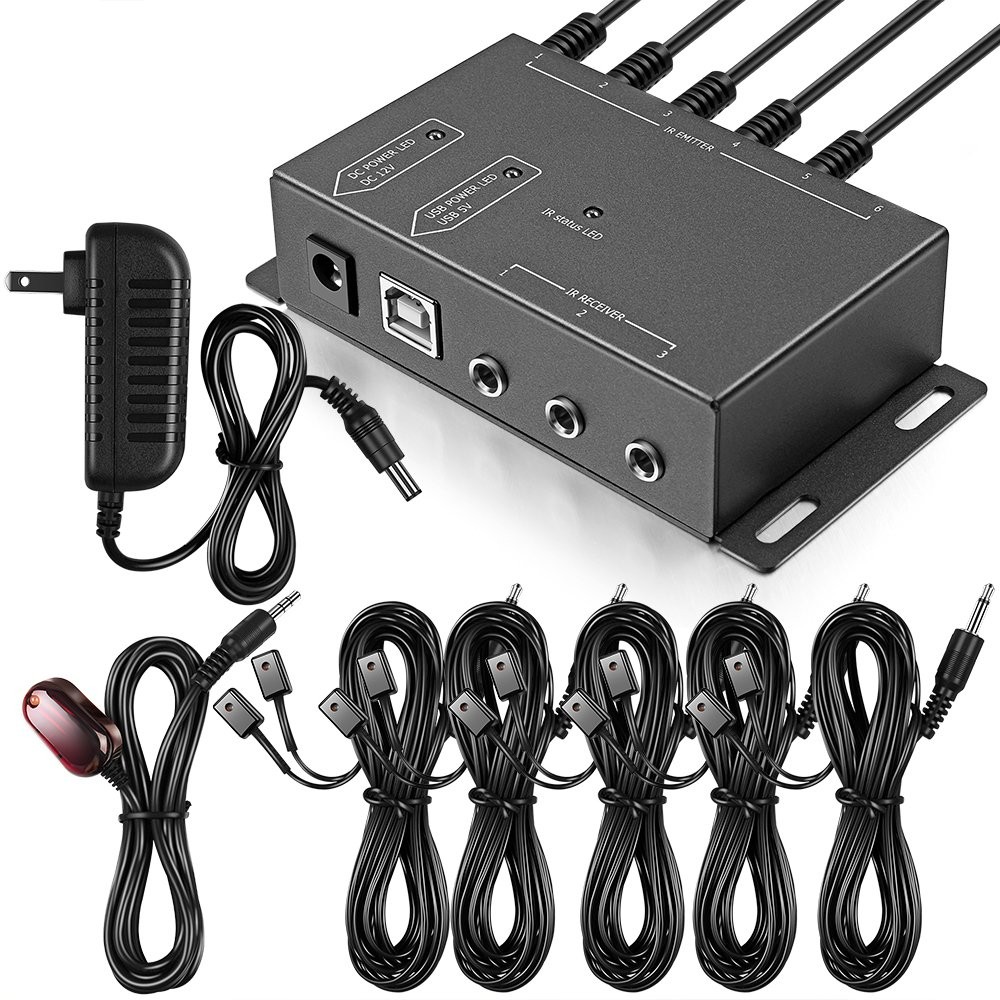 Infrared Repeater System IR Repeater Kit Control Up to 10 Devices Hidden IR S...