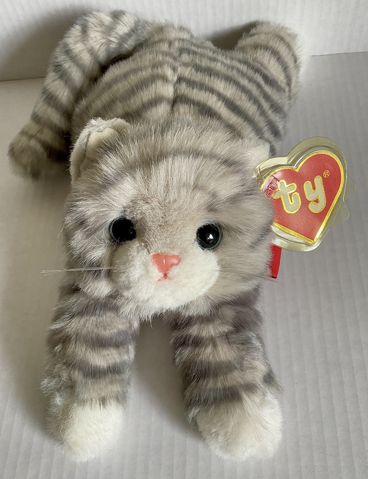 Vintage Ty Classic Plush Al E Kat Cat Tabby Striped Gray 12\ Vintage Ty Classic Plush Al E Kat Cat Tabby Striped Gray 12\