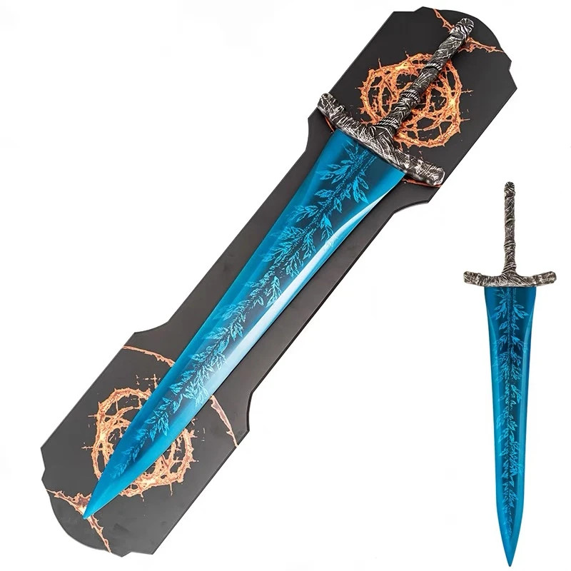 48 Inch All Metal Dark Moon Greatsword Carian Ranni's Moonlight Blue Cosplay Swo 48 Inch All Metal Dark Moon Greatsword Carian Ranni's Moonlight Blue Cosplay Swo