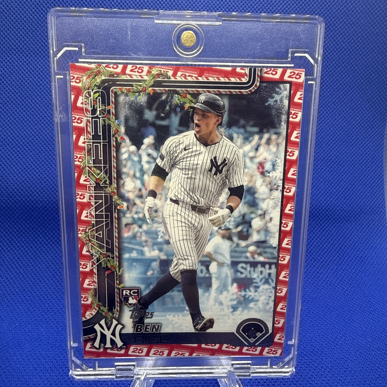 2025 Topps Ben Rice Rookie Card Serial Number /25 Holiday 2025 Topps Ben Rice Rookie Card Serial Number /25 Holiday